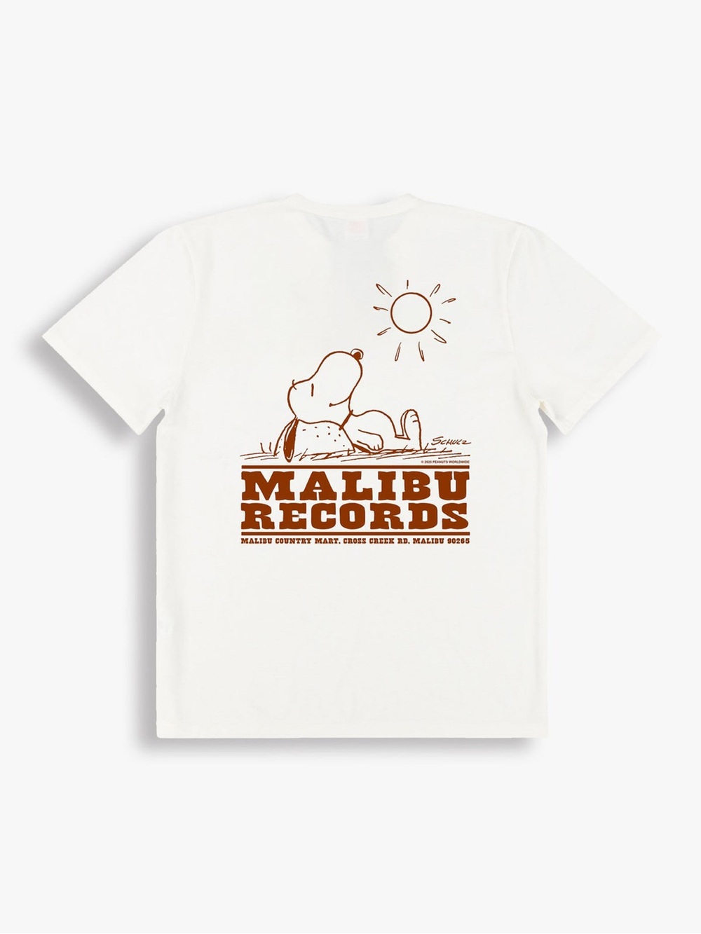 TSPTR MALIBU RECORDS TEE - VINTAGE WHITE Size Large